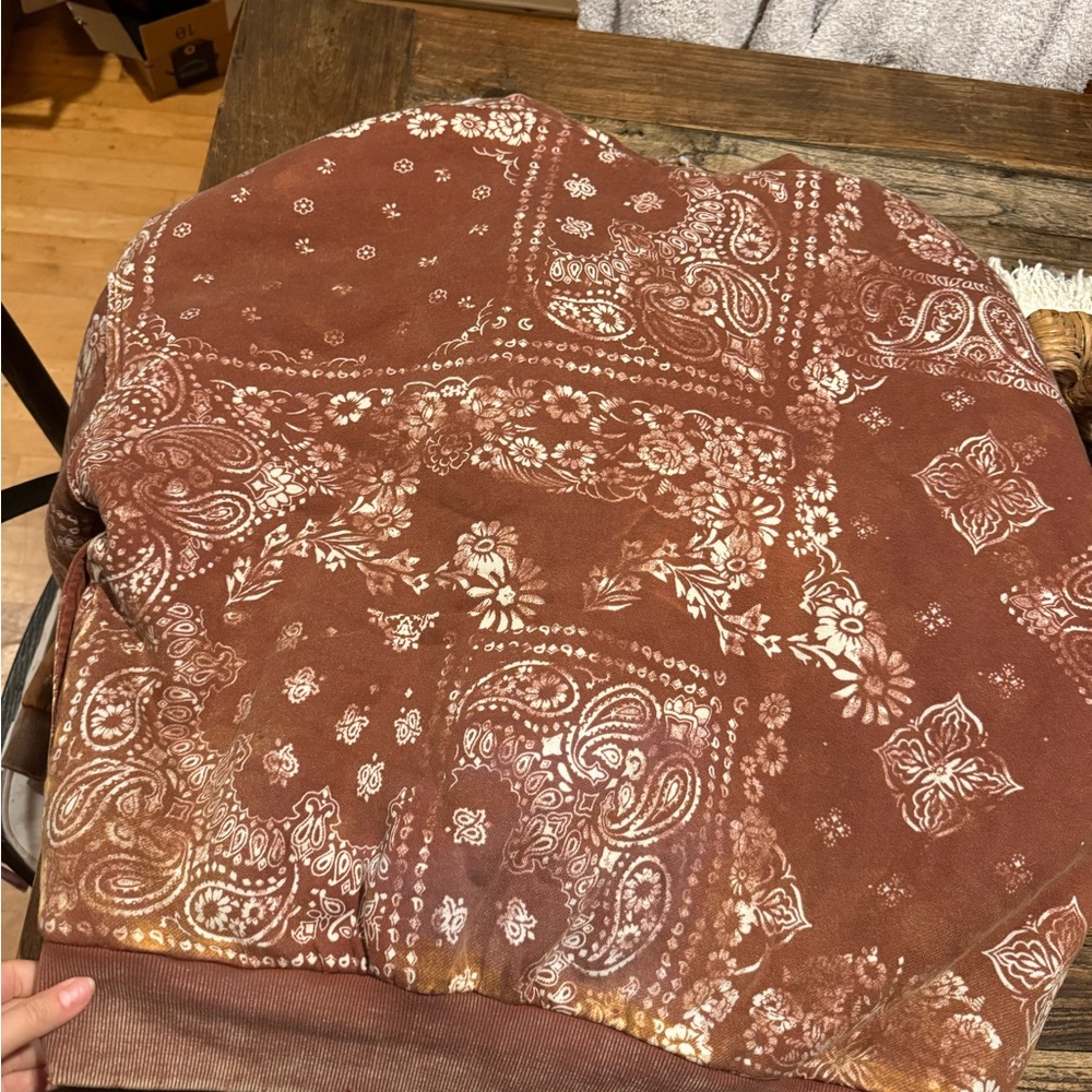 Free People Brown and Cream Teddy Jacket - Picture 4 of 4
